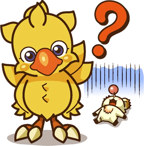 😕 Стикер «Chocobo» для Telegram