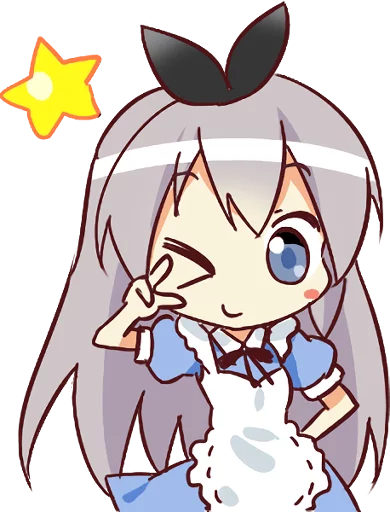 😉 Стикер «CUTE GIRL Alice» для Telegram