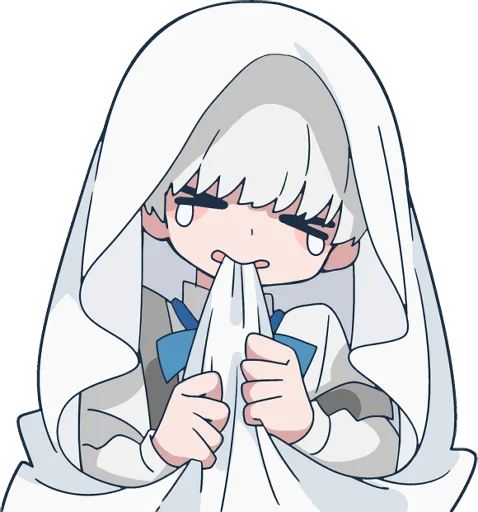 😣 Стикер «Ghost and black cat» для Telegram