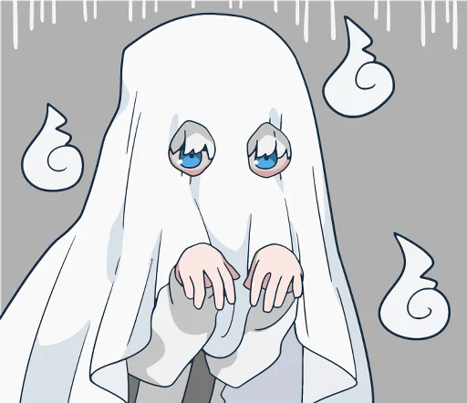 👻 Стикер «Ghost and black cat» для Telegram