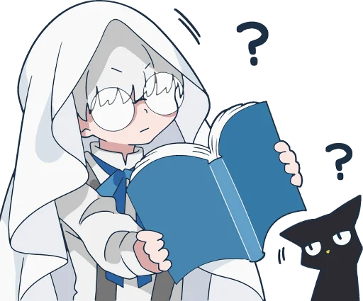 🤓 Стикер «Ghost and black cat» для Telegram