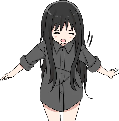 😤 Стикер «Girl with black hair long TL-EDIT» для Telegram
