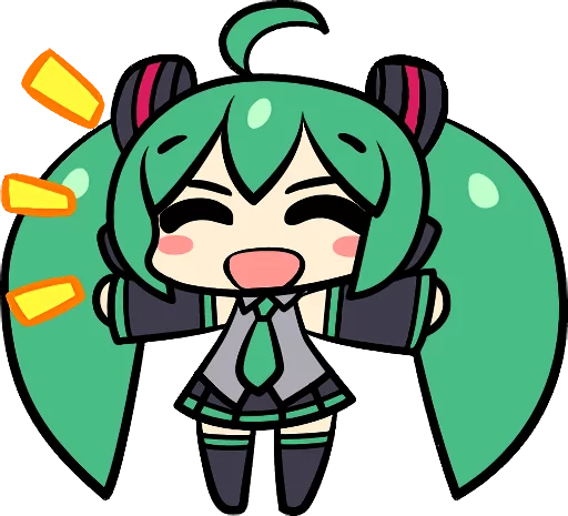Стикерпак Hatsune Miku and the Piapro Family для Telegram