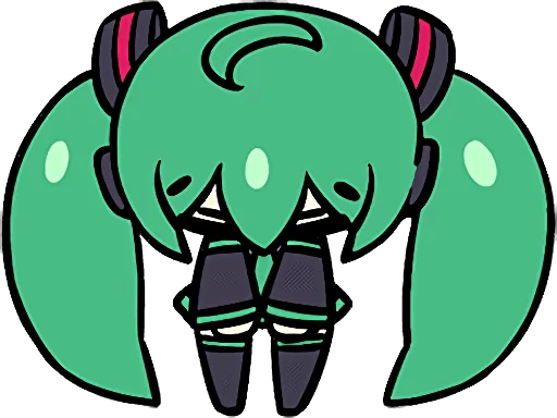 🙇‍♀️ Стикер «Hatsune Miku and the Piapro Family» для Telegram