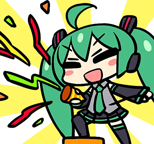 🎉 Стикер «Hatsune Miku and the Piapro Family» для Telegram