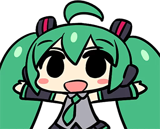 🤗 Стикер «Hatsune Miku and the Piapro Family» для Telegram