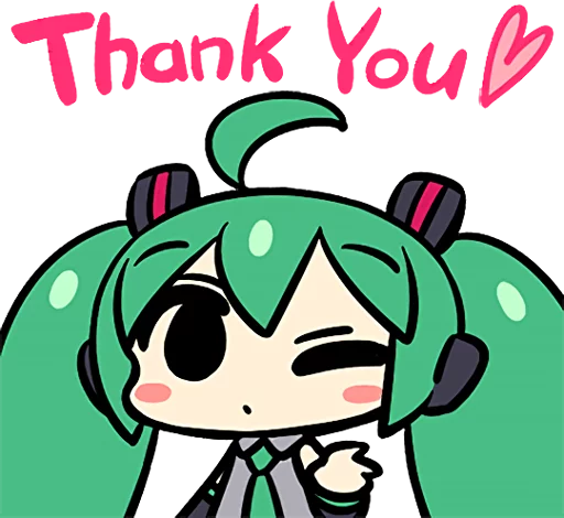 ❤️ Стикер «Hatsune Miku and the Piapro Family» для Telegram