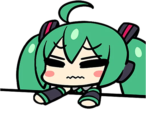 😤 Стикер «Hatsune Miku and the Piapro Family» для Telegram