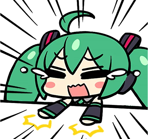😫 Стикер «Hatsune Miku and the Piapro Family» для Telegram