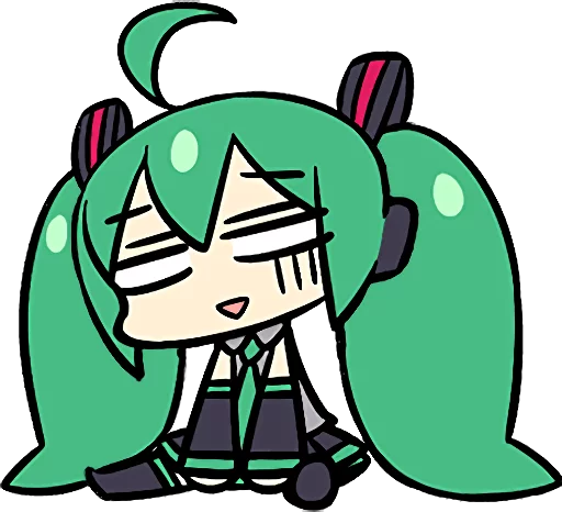 😰 Стикер «Hatsune Miku and the Piapro Family» для Telegram