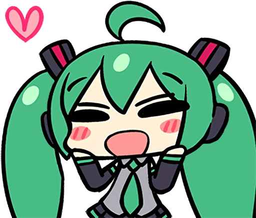 🤗 Стикер «Hatsune Miku and the Piapro Family» для Telegram