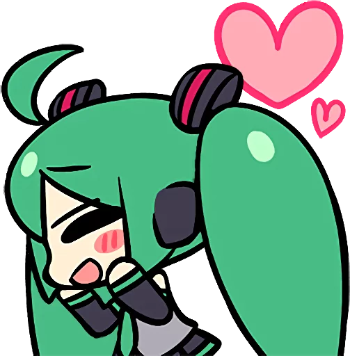 ❤️ Стикер «Hatsune Miku and the Piapro Family» для Telegram