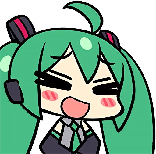 😆 Стикер «Hatsune Miku and the Piapro Family» для Telegram