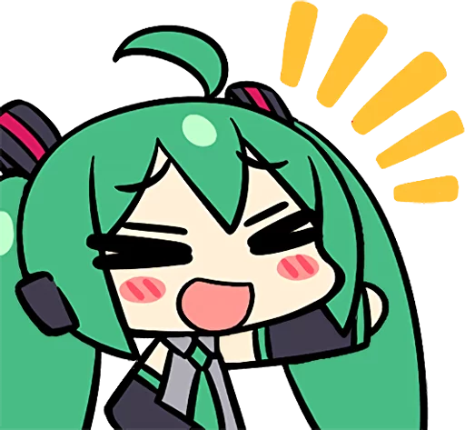 😆 Стикер «Hatsune Miku and the Piapro Family» для Telegram