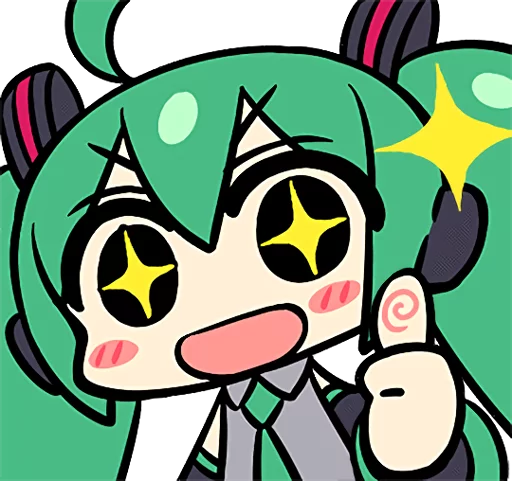 😃 Стикер «Hatsune Miku and the Piapro Family» для Telegram