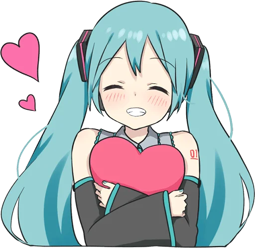 ☺️ Стикер «HATSUNE MIKU Pom Ver.» для Telegram