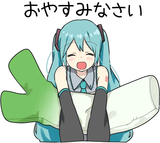 🌙 Стикер «HATSUNE MIKU Pom Ver.» для Telegram
