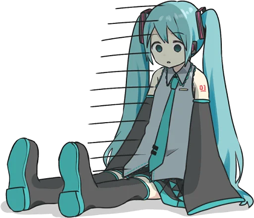 😶 Стикер «HATSUNE MIKU Pom Ver.» для Telegram