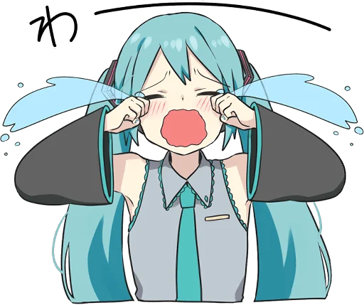 😭 Стикер «HATSUNE MIKU Pom Ver.» для Telegram