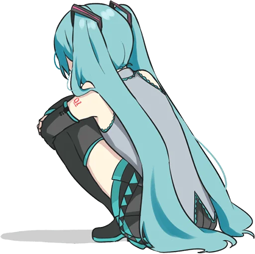 😞 Стикер «HATSUNE MIKU Pom Ver.» для Telegram