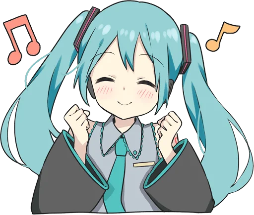 ☺️ Стикер «HATSUNE MIKU Pom Ver.» для Telegram