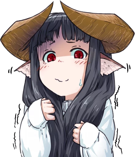 🙂 Стикер «Horned girl&;s collection» для Telegram