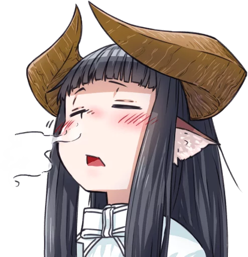 🤤 Стикер «Horned girl&;s collection» для Telegram
