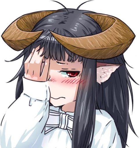 🤦‍♀️ Стикер «Horned girl&;s collection» для Telegram