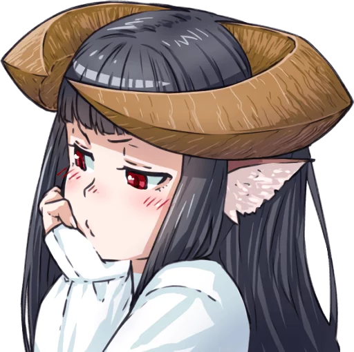 😒 Стикер «Horned girl&;s collection» для Telegram