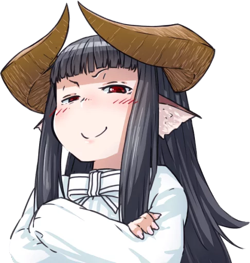 😉 Стикер «Horned girl&;s collection» для Telegram