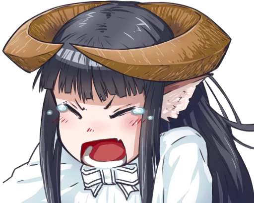 😭 Стикер «Horned girl&;s collection» для Telegram
