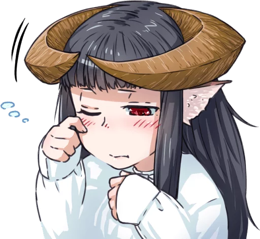 😪 Стикер «Horned girl&;s collection» для Telegram