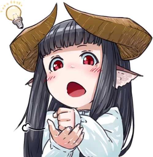 💡 Стикер «Horned girl&;s collection» для Telegram
