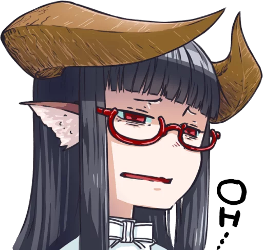 😑 Стикер «Horned girl&;s collection» для Telegram
