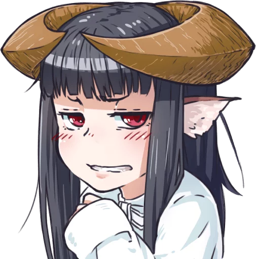 😑 Стикер «Horned girl&;s collection» для Telegram