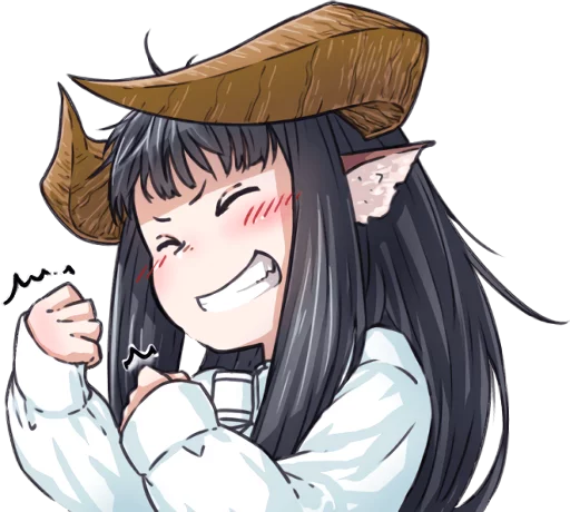 😁 Стикер «Horned girl&;s collection» для Telegram