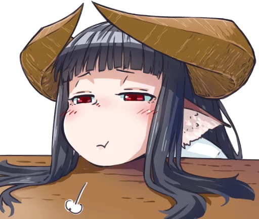 😔 Стикер «Horned girl&;s collection» для Telegram