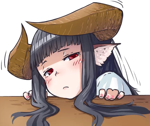 😕 Стикер «Horned girl&;s collection» для Telegram