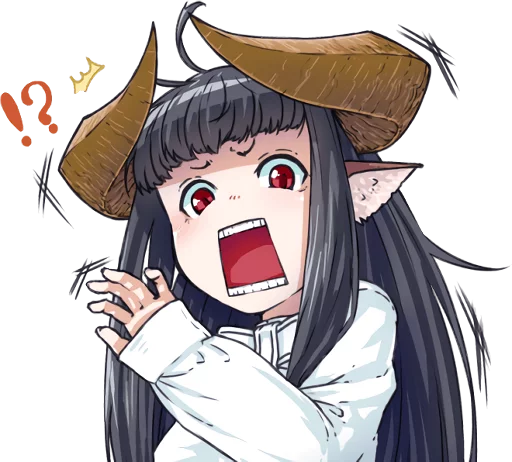 😱 Стикер «Horned girl&;s collection» для Telegram