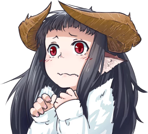 😰 Стикер «Horned girl&;s collection» для Telegram