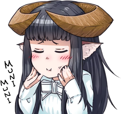 😌 Стикер «Horned girl&;s collection» для Telegram