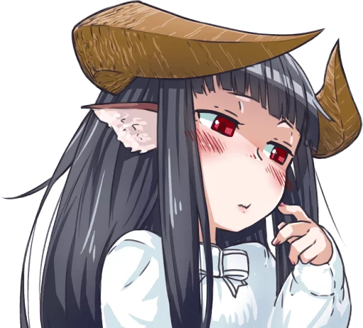 😥 Стикер «Horned girl&;s collection» для Telegram