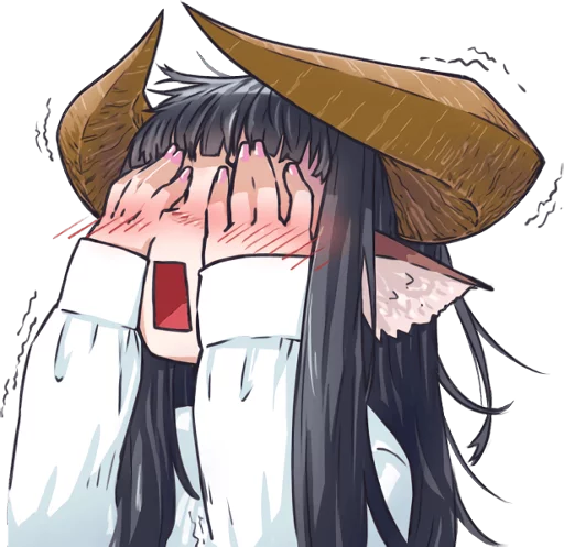 😳 Стикер «Horned girl&;s collection» для Telegram