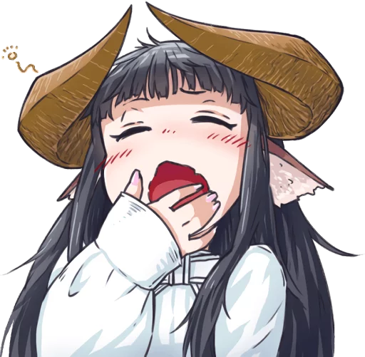 😪 Стикер «Horned girl&;s collection» для Telegram