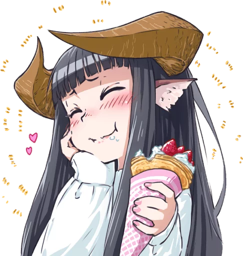 ☺️ Стикер «Horned girl&;s collection» для Telegram