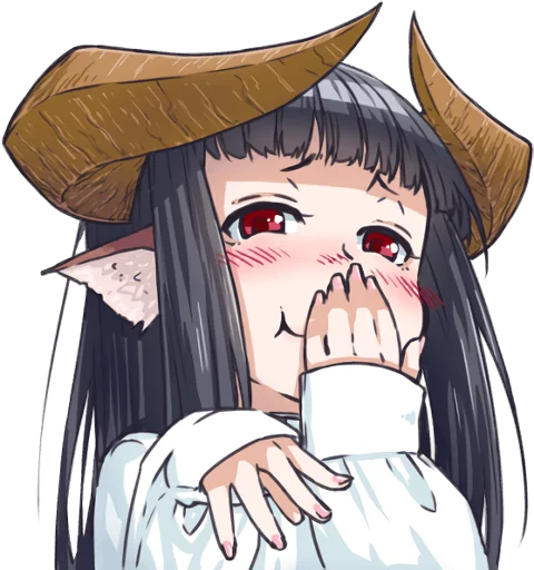 😏 Стикер «Horned girl&;s collection» для Telegram