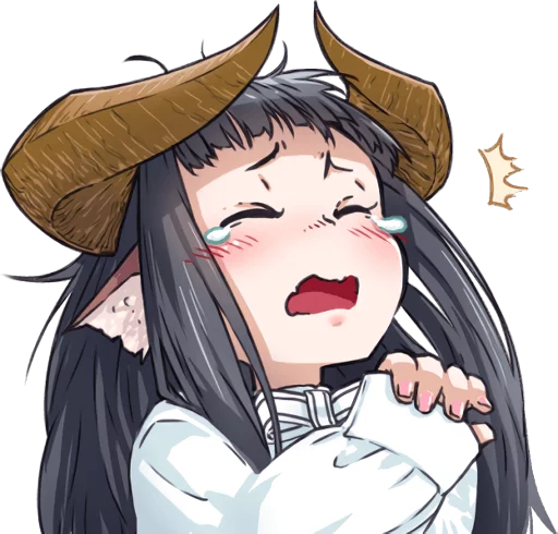 😢 Стикер «Horned girl&;s collection» для Telegram