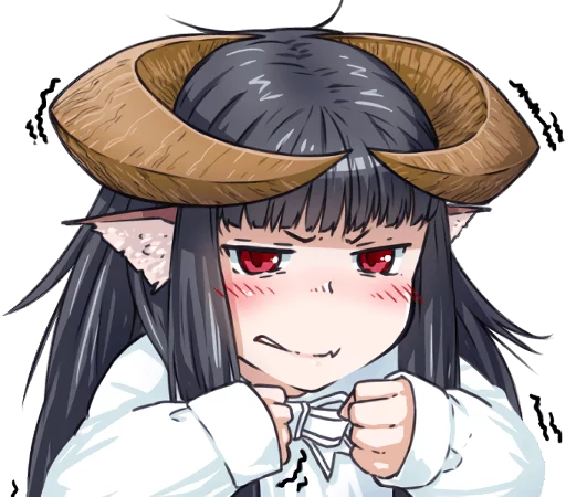 😠 Стикер «Horned girl&;s collection» для Telegram