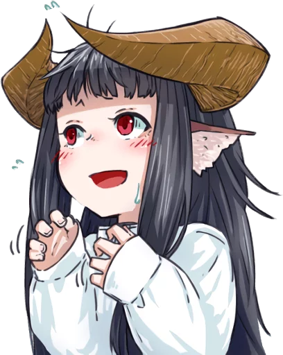 🤥 Стикер «Horned girl&;s collection» для Telegram
