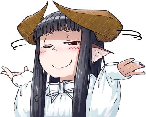 😌 Стикер «Horned girl&;s collection» для Telegram
